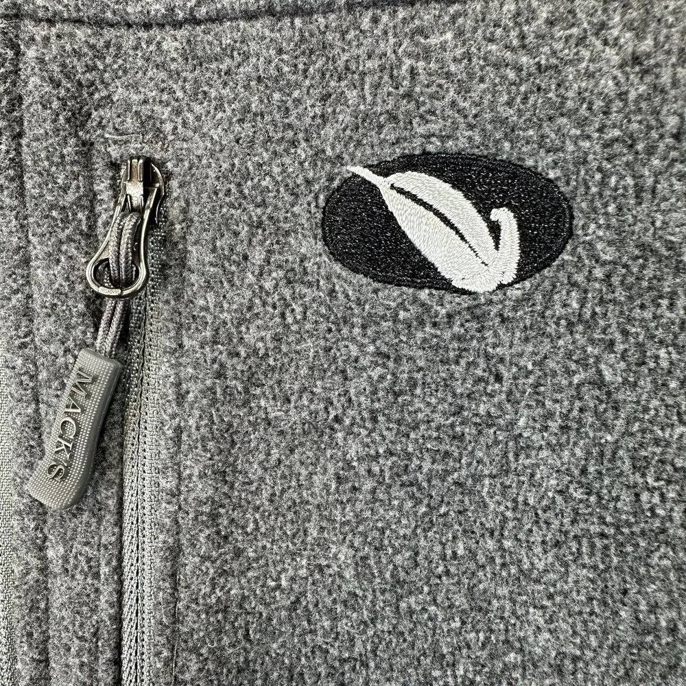 Mack’s Prairie Wings‎ Men's XL Gray Fleece Vest Hunting Multifunctional Full Zip